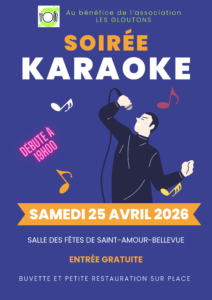 affiche karaoké les gloutons 25 avril 2026